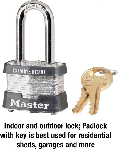 Master Lock Outdoor Padlock - Durable Security with Key - 1 Pack, Weather-Resistant Design