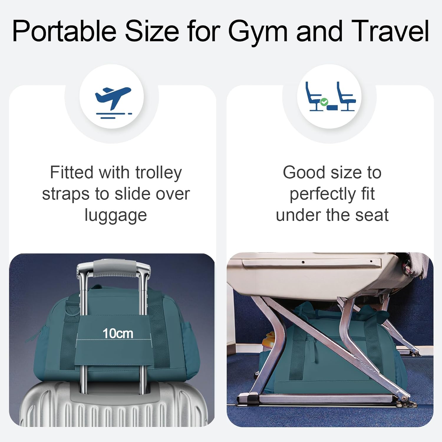 Skiennix Mini Gym Bag - Waterproof Travel Duffle with Wet Compartment for Women & Girls