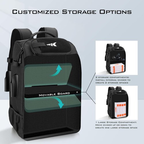 KastKing KarryAll Fishing Tackle Backpack - Rod Holder & 4 Tackle Boxes | 40/26L Storage Solution