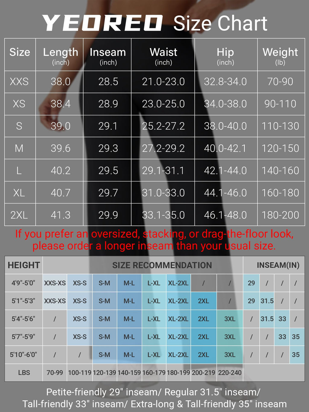 YEOREO Workout Leggings Womens No Front Seam Straight Leggings 29" High Waist Buttery Eddiy Gym Yoga Pants Dark Brown XL