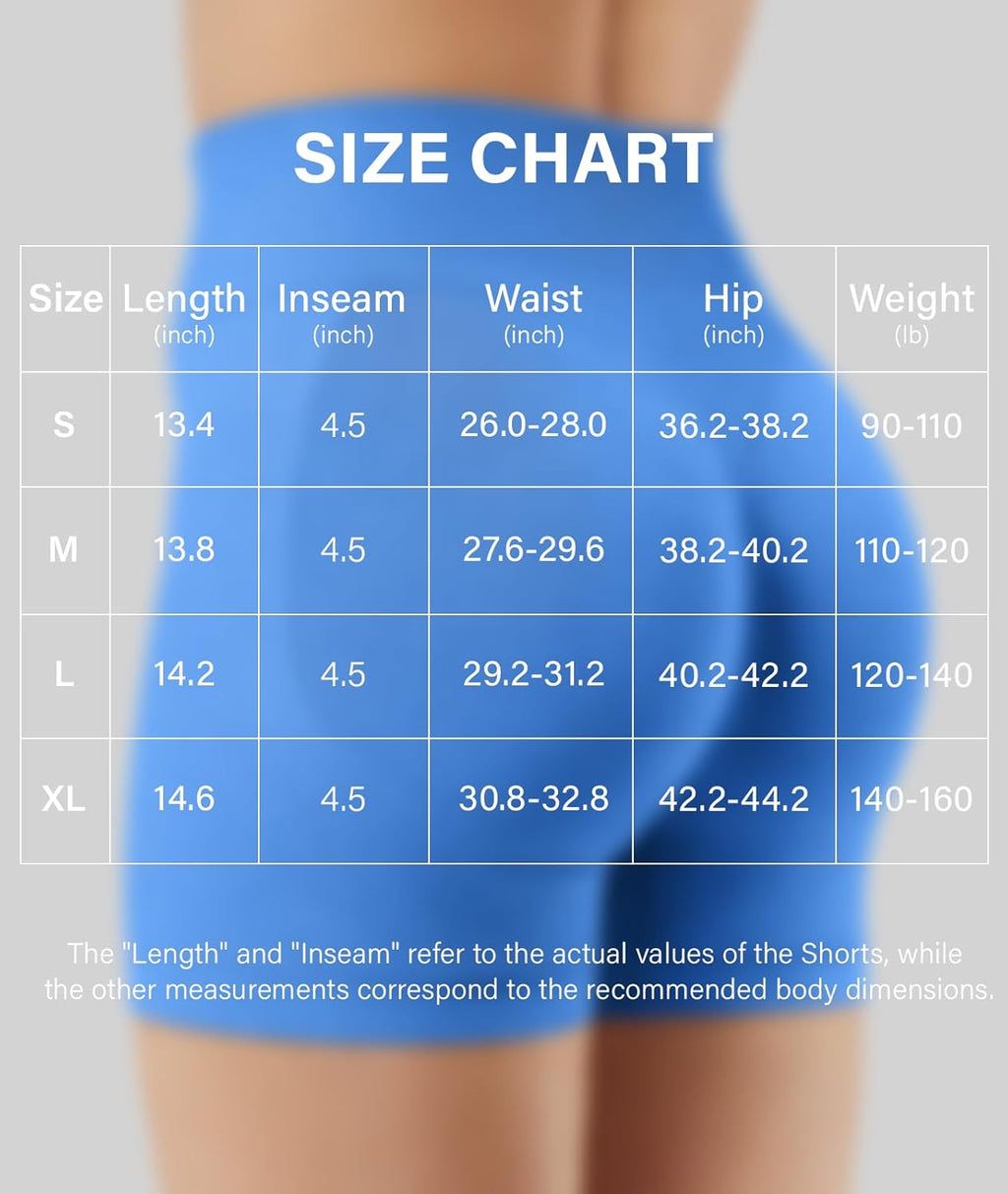 YEOREO Workout Shorts for Women - Scrunch Butt Lifting Design | 4.5" Seamless Gym & Running Shorts