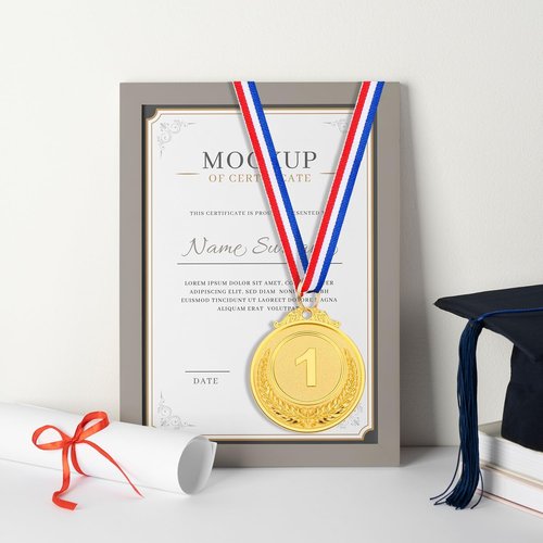 Gold, Silver & Bronze Medals - 15Pcs Award Set for Competitions, Sports Events & Celebrations