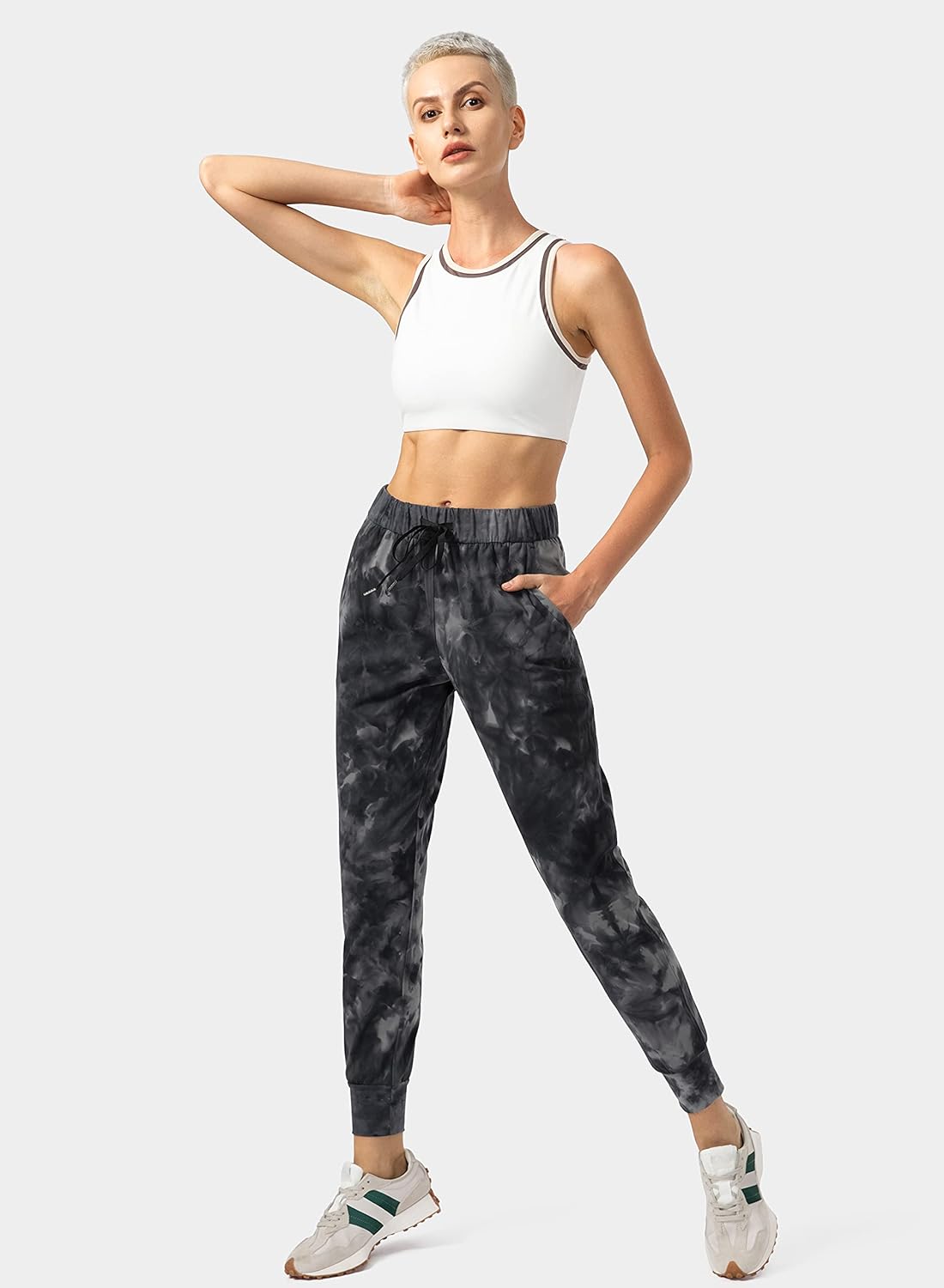 SANTINY Women's Joggers - Comfortable Drawstring Sweatpants with Pockets | Ideal for Running & Lounging
