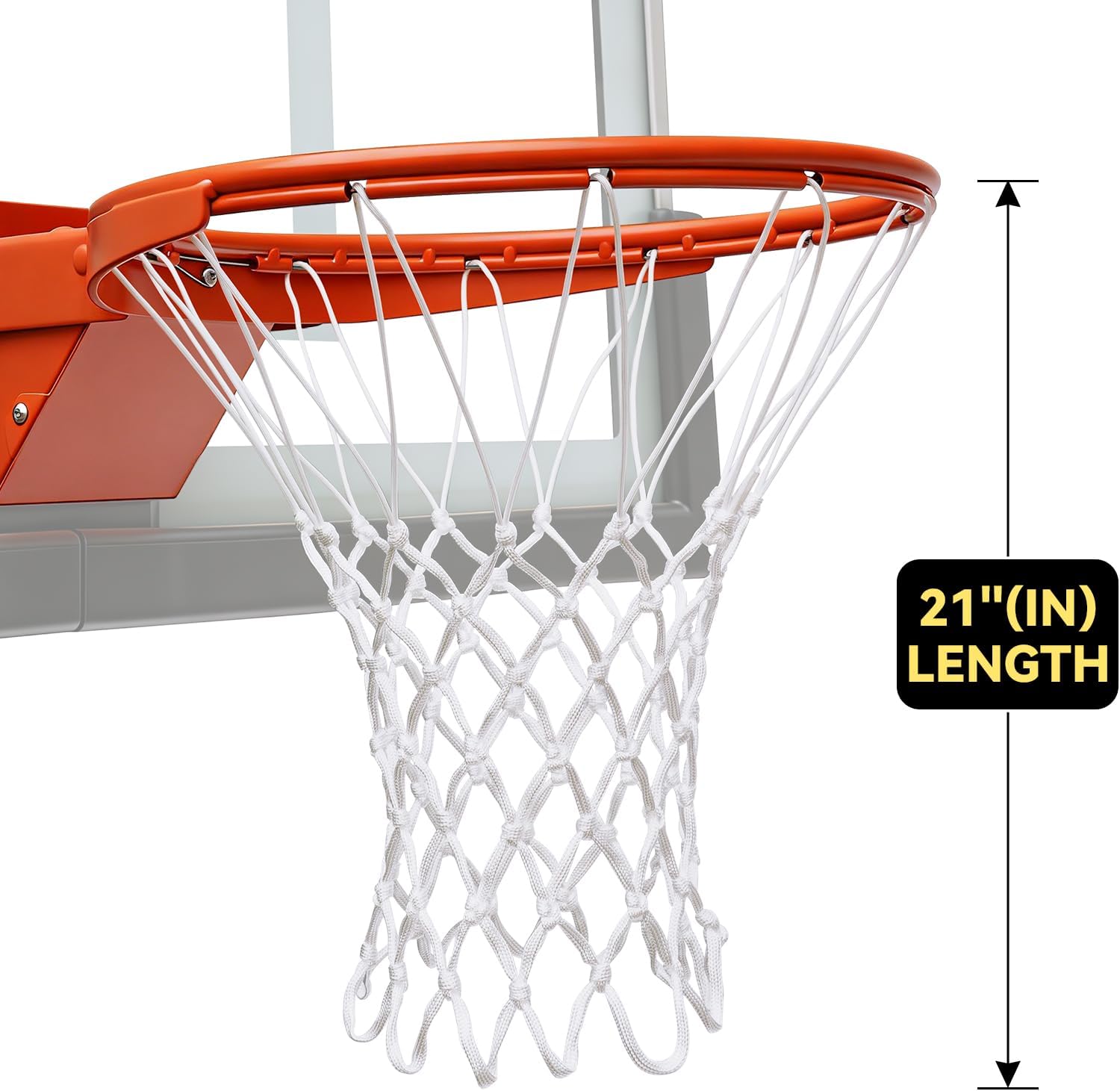 Premium Quality Basketball Net Replacement - Heavy Duty, All-Weather Design for Standard 12 Loop Rims