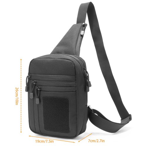 YUNCAIMAOYI Crossbody Shoulder Bag for Men - Ccw Sling Bag - Tactical Crossbody Bag (Purple)