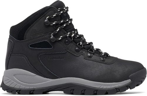 Columbia Women's Newton Ridge Waterproof Hiking Boots - Lightweight Comfort, Black/Chalk, Size 8.5