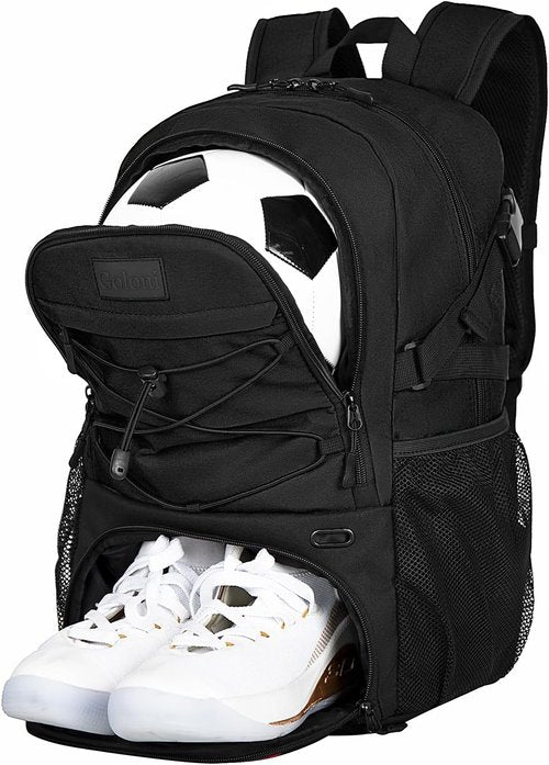 Goloni Soccer Backpack - Versatile Basketball & Soccer Bag with Ball and Shoe Compartments | Durable Design