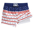 maamgic Boys Swim Trunks with Compression Liner Toddler Boy Swimsuit Quick Dry 4-Way Stretch Swimming Trunks American Flag 2T