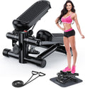 KitGody Mini Stepper - Portable Home Exercise Machine with Resistance Bands | 330LBS Capacity, Adjustable Height