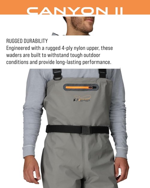 FROGG TOGGS Canyon II Waterproof Fishing Chest Wader - Breathable Stockingfoot Design