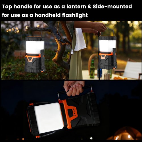 Xynover LED Camping Lantern Rechargeable,1000LM, Portable with 5 Ligth Modes, IP44 Waterproof 4400mAh Tent Flashlight Lanterns for Power Outages, Hiking, Hurricane,Campsites, Emergencies (2-Pack)