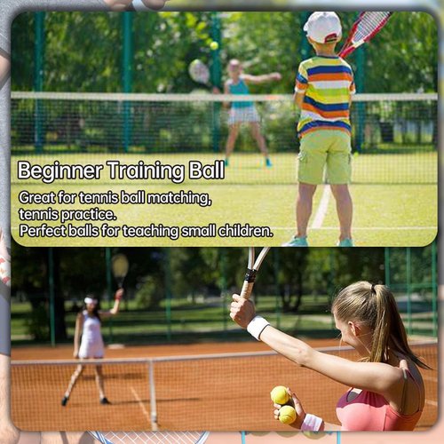 Magicorange Tennis Balls, 3 Pack Advanced Training Tennis Balls Practice Balls, Pet Dog Playing Balls, Come with Mesh Bag for Easy Transport, Good for Beginner Training Ball (Yellow)