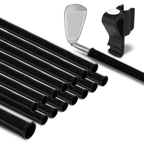Golf Bag Tubes Set of 14 (1.25'') + 1 (1.5'') for Fat Putter Grip, Club Protection Sleeves, Dividers & Organizer, Travel Accessory for Golf Bag Separation and Organization with Putter Clip