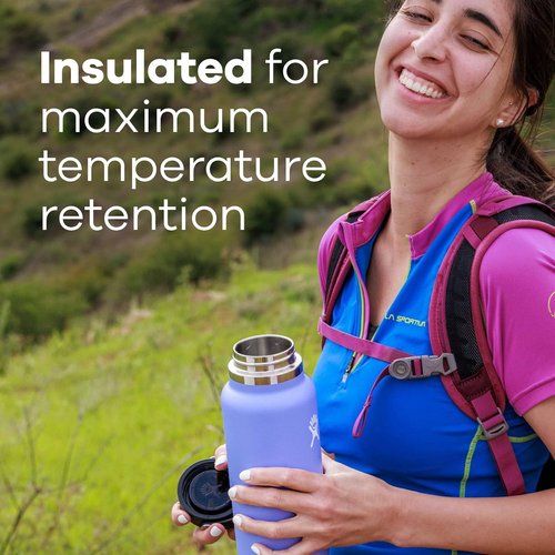 Hydro Flask 40 Oz Wide Mouth Water Bottle - Flex Cap in Mesa Color for Hydration on the Go