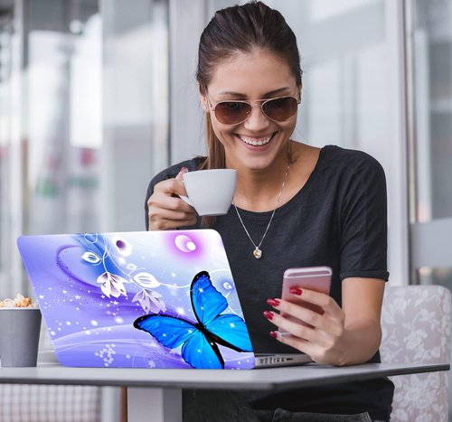 Icolor Laptop Skin Sticker - Personalized Vinyl Cover Art Protector for 12" to 15.6" Notebooks