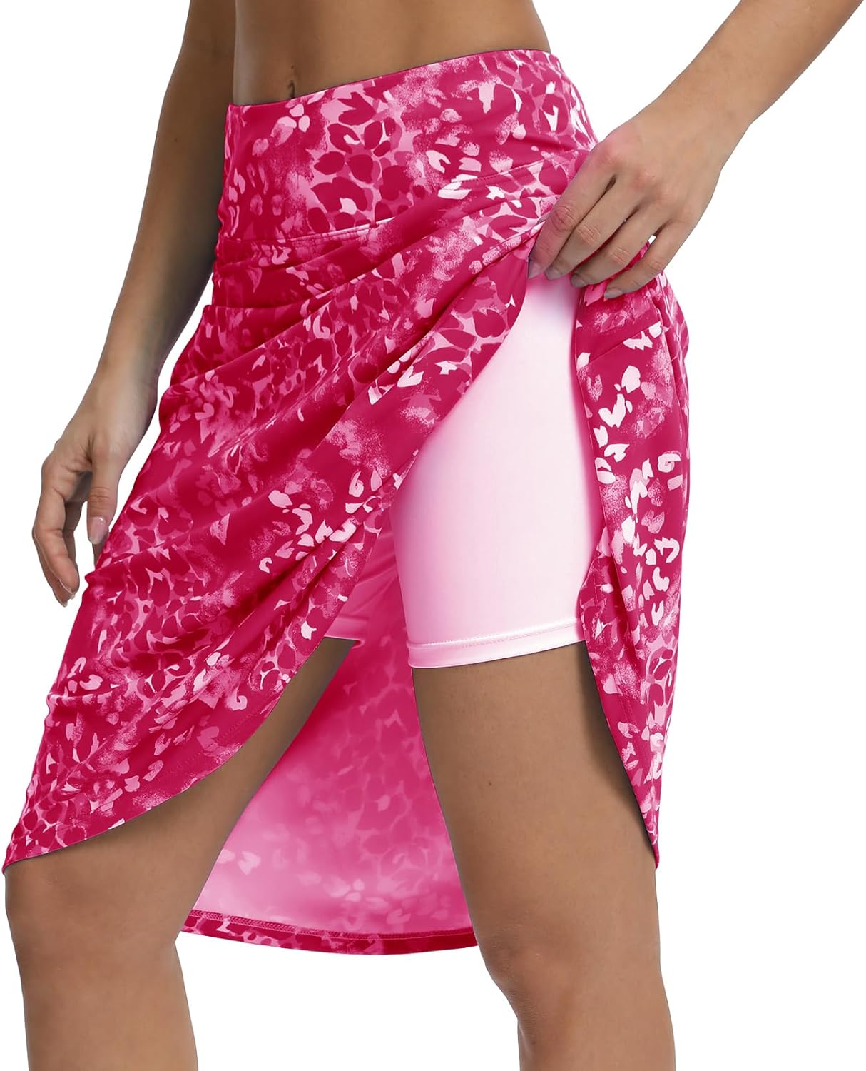 Skiennix Women's Athletic Skorts - Modest Knee-Length Running Skirt in Stylish Midi Design