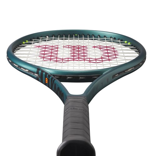 Wilson Blade 100 V9 Strung Performance Tennis Racket - Grip Size 3 - 4 3/8", Strung with Sensation 16 Natural at Mid Range Tension