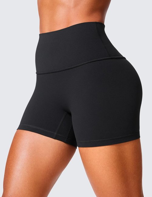CRZ YOGA Butterlift Biker Shorts - No Front Seam High Waisted Women's Workout Gym Shorts
