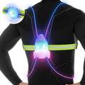 Skiennix LED Reflective Running Vest - High Visibility with Front Light for Men & Women | Ideal for Running, Cycling, Walking