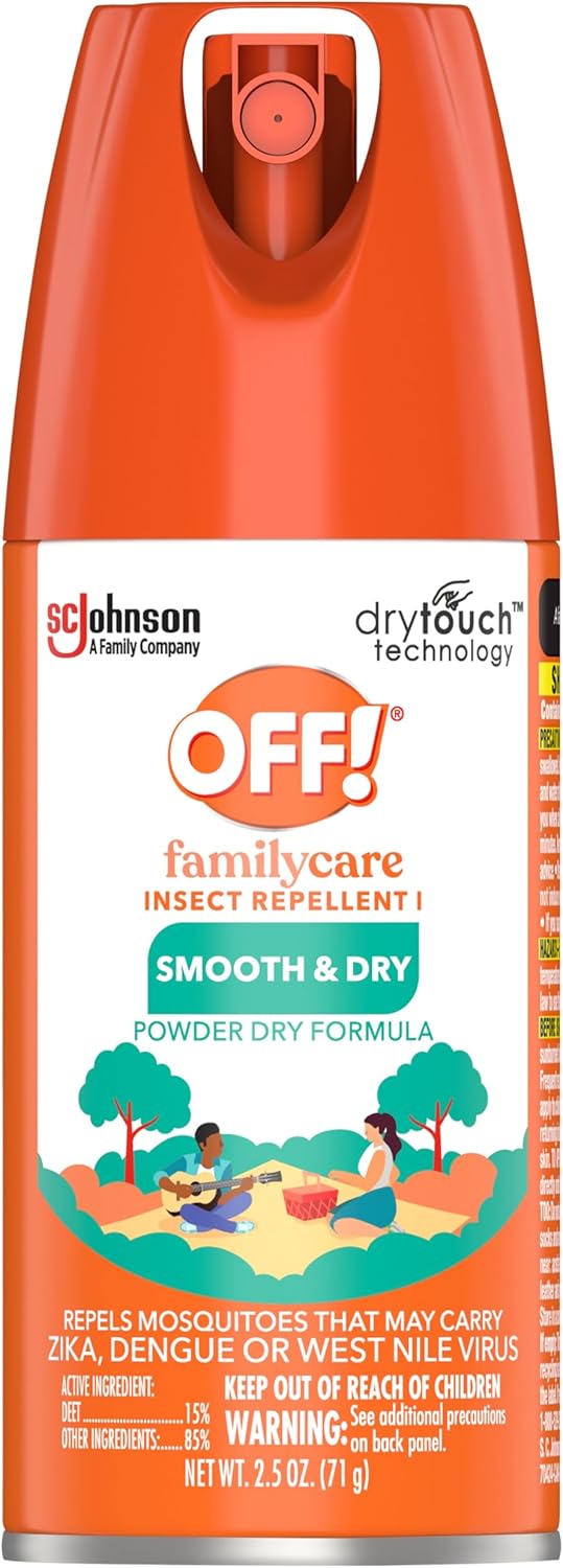 Off! Family Care Mosquito & Tick Repellent - Smooth & Dry Bug Spray, Travel Size 2.5 oz.
