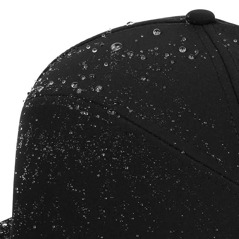Quick Dry Flat Brim Baseball Cap - Black Master Variation