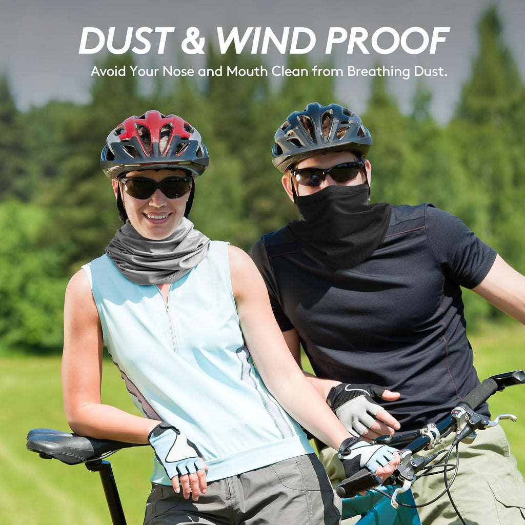 Skiennix Neck Gaiter Face Mask - 6 Pack Cooling Bandana Scarf | Breathable Balaclava for Outdoor Use