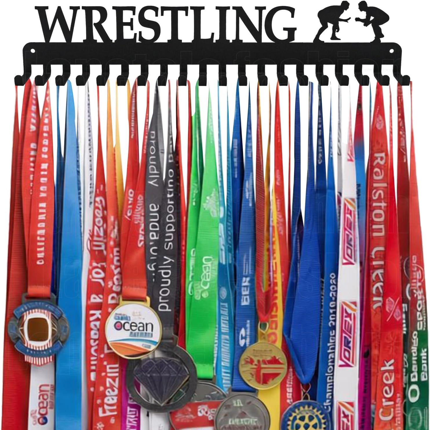 Skiennix Medal Hanger Display - "She Believed She Could" Personalized Steel Holder for 63+ Medals