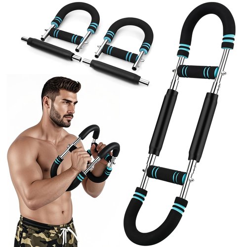 Twister Arm Exerciser 60-110lb Home Fitness Equipment Men's Strength Training Adjustable Spring Exercise Bar Chest Workout Equipment（Suitable for Stronger Men）