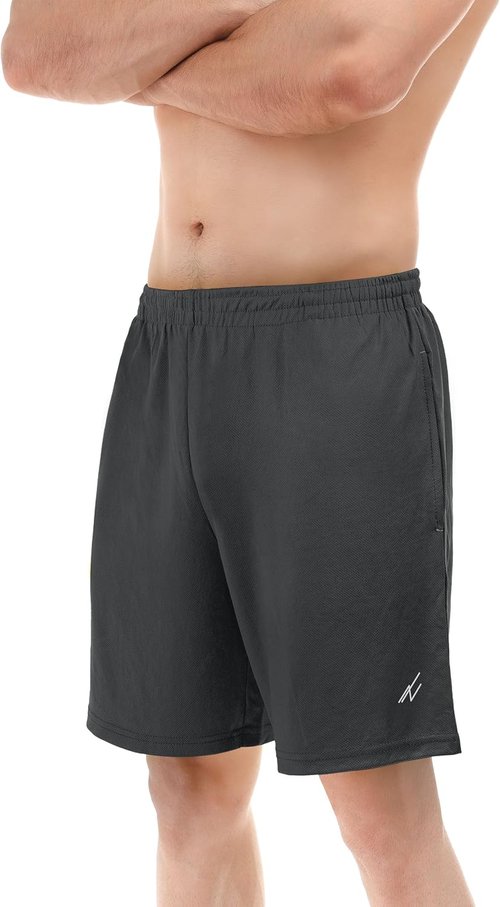 NY Threads Men's Athletic Shorts - Quick Dry Lightweight Workout Shorts with Pockets | Loose Fit