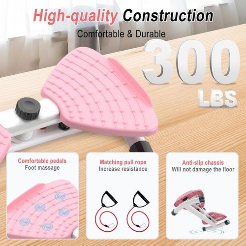 Waist Twisting Machine Fitness Tool, Ab Twister Board for Home Workout & Core Training, 300 lbs Capacity Exercise Twist Board with Resistance Bands, Noiseless Waist Sculptor with Foot Massage