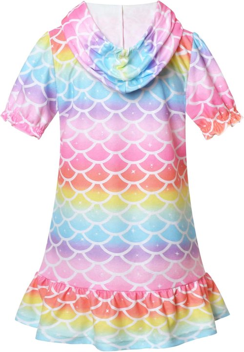 CHILDRENSTAR Girls Swim Cover-Up - Hooded Terry Zip-Up Beach Robe for Comfort & Style