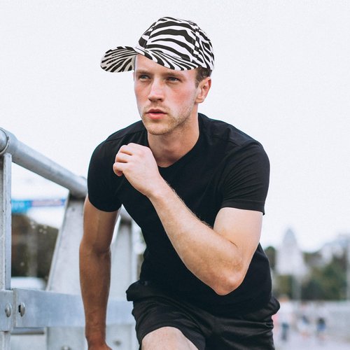 Yonchic Zebra Print Unisex Adjustable Baseball Cap, Animal Print Washed Cotton Baseball Caps for Women Men, Cute Summer Hats