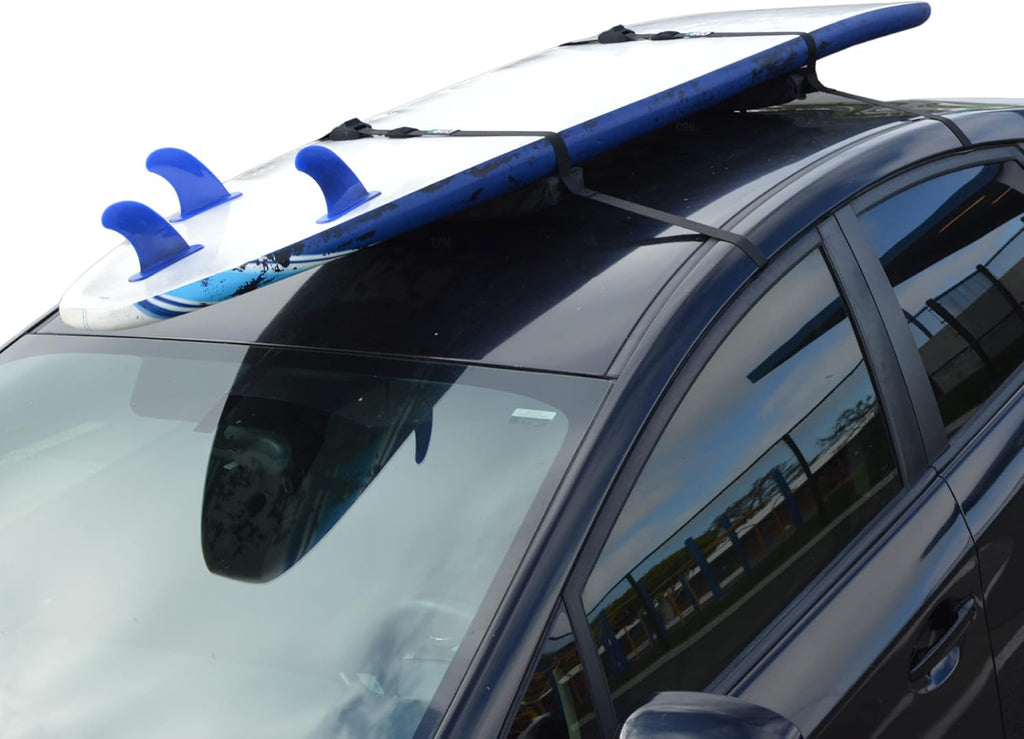Universal Surf Rack by SUP - Soft Paddle Board Carrier for Cars | Scratch-Resistant Buckles (19")
