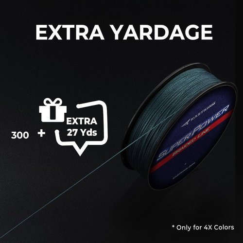 KastKing SuperPower Braided Fishing Line - Abrasion Resistant & Zero Stretch - Smaller Diameter for Enhanced Performance
