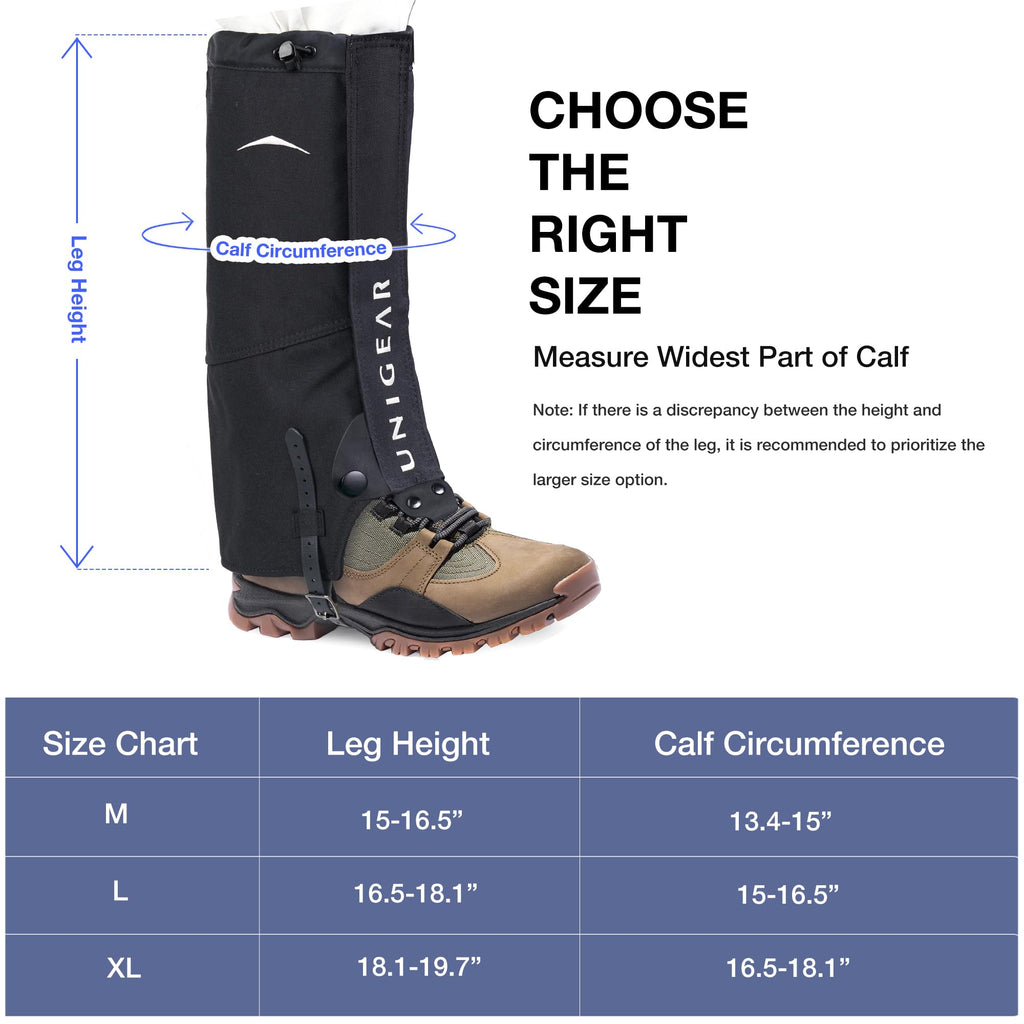 Unigear Snake Gaiters, Puncture-Proof Leg Gaiters, Lightweight, Super Thin, Hunting Gear for Hunting Hiking Farm Working (Large)