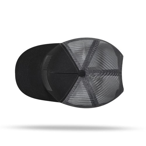 American Flag Trucker Hat - Snapback Hat, Baseball Cap for Men Women - Breathable Mesh Side, Adjustable Fit - for Casual Wear Black/Dark Gray