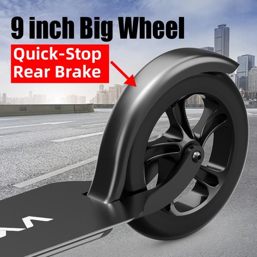 Adult Scooter - Folding, Adjustable Height, Big Wheels, Lightweight All-Aluminum Frame | Suitable for Teens 12+ | 265lbs Weight Limit