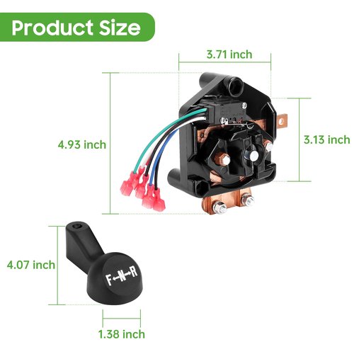 10L0L Heavy Duty Forward Reverse Switch Assembly for Club Car DS 1984-2005 36V Golf Cart, with Handle, Micro Switch, OEM# 1011997 1014808 1012987