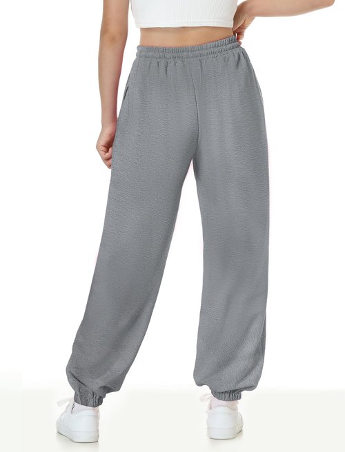 EXARUS Girls Sweatpants Joggers Teen Sweat Pants 3 Pack Kids with Pockets Drawstring Baggy High Waisted Preppy Cute Youth 14Y