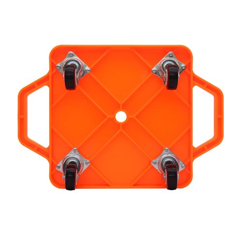 Kids Sitting Scooter Board with Universal Wheels Safety Plastic Scooter for Kids Ages 6-12 Manual Sport Scooters with Handles for Gym Class (Orange)