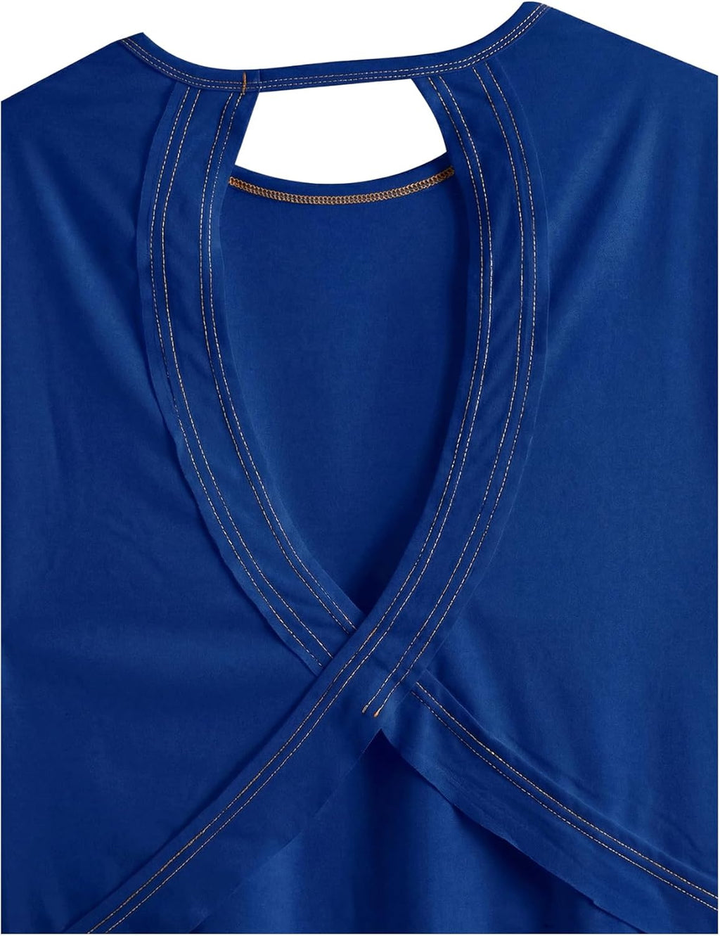 RoseSeek Women's Backless Criss Cross Tee - 3 Pack Short Sleeve Summer Tops | Stylish & Comfortable