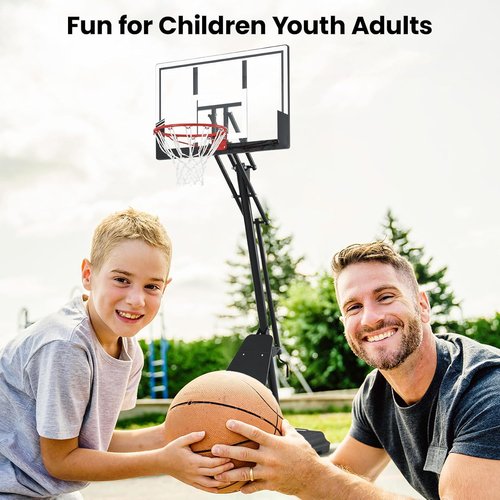 BACKYARD BLITZ Basketball Hoop - Portable Adjustable Goal System with 44", 48", & 54" Backboards | 10FT Height