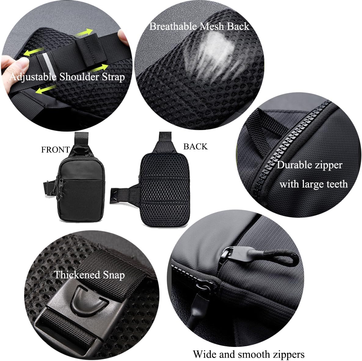 Skiennix Mini Sling Bag - Waterproof Lightweight Crossbody Chest Bag for Men | Casual Trendy Design