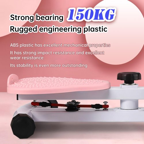 330 lbs Noiseless Anti-Slip Waist Twister Board - Ab Machine with Resistance Bands for Core Exercise & Slimming Waist, Home Gym Equipment Women & Men