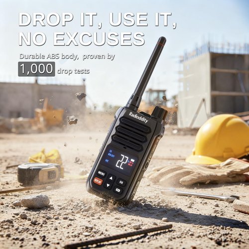 Radioddity X1 Walkie Talkies for Adults, IP67 Waterproof FRS 2-Way Radio with 5 Mile Reliable Long Range, Durable Noise Reduction & NOAA Weather Alerts for Outdoor Adventures, 2 Pack