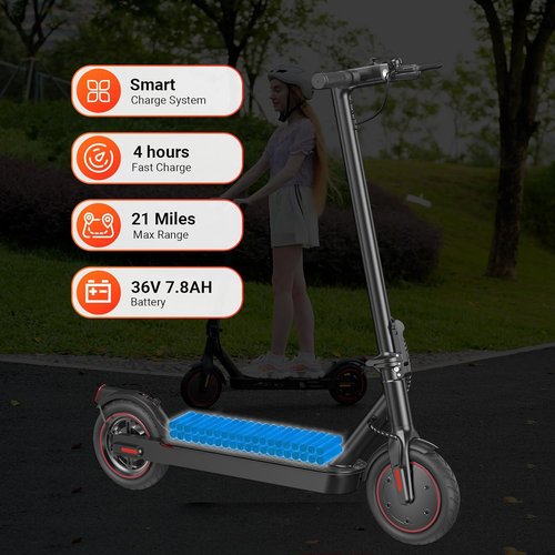 **Skiennix Electric Scooter - 500W Motor, 23 Miles Range, 21 MPH Speed, Foldable & Lightweight**