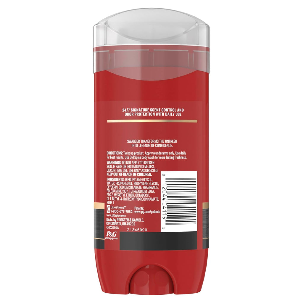 Old Spice Aluminum-Free Deodorant - 24/7 Odor Protection & Lasting Freshness | Swagger Lime & Cedarwood, 3.8 oz (Pack of 3)