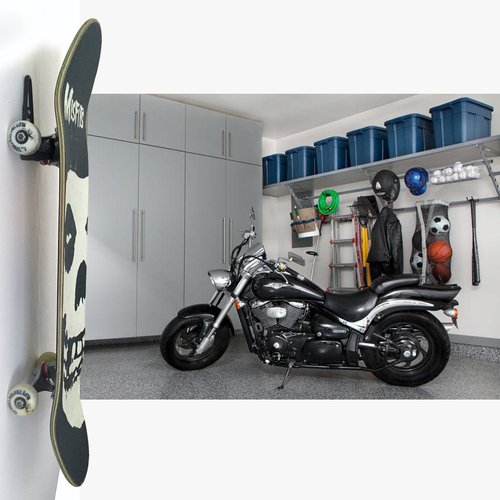 Grab & Go Skateboard Longboard Wall Hanger Storage Mount Rack