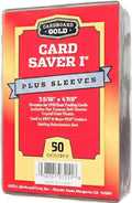 Cardboard Gold Card Saver 1 - 50 Count Semi-Rigid Trading Card Holders | PSA-Approved Protectors for Sports Cards