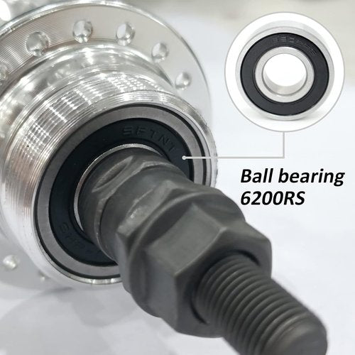 DONSP1986 Bicycle Wheel Part Bicycle Rear Hub 32 Hole,Rear Width 135mm,Double Thread,Alloy Alum Bike Hub